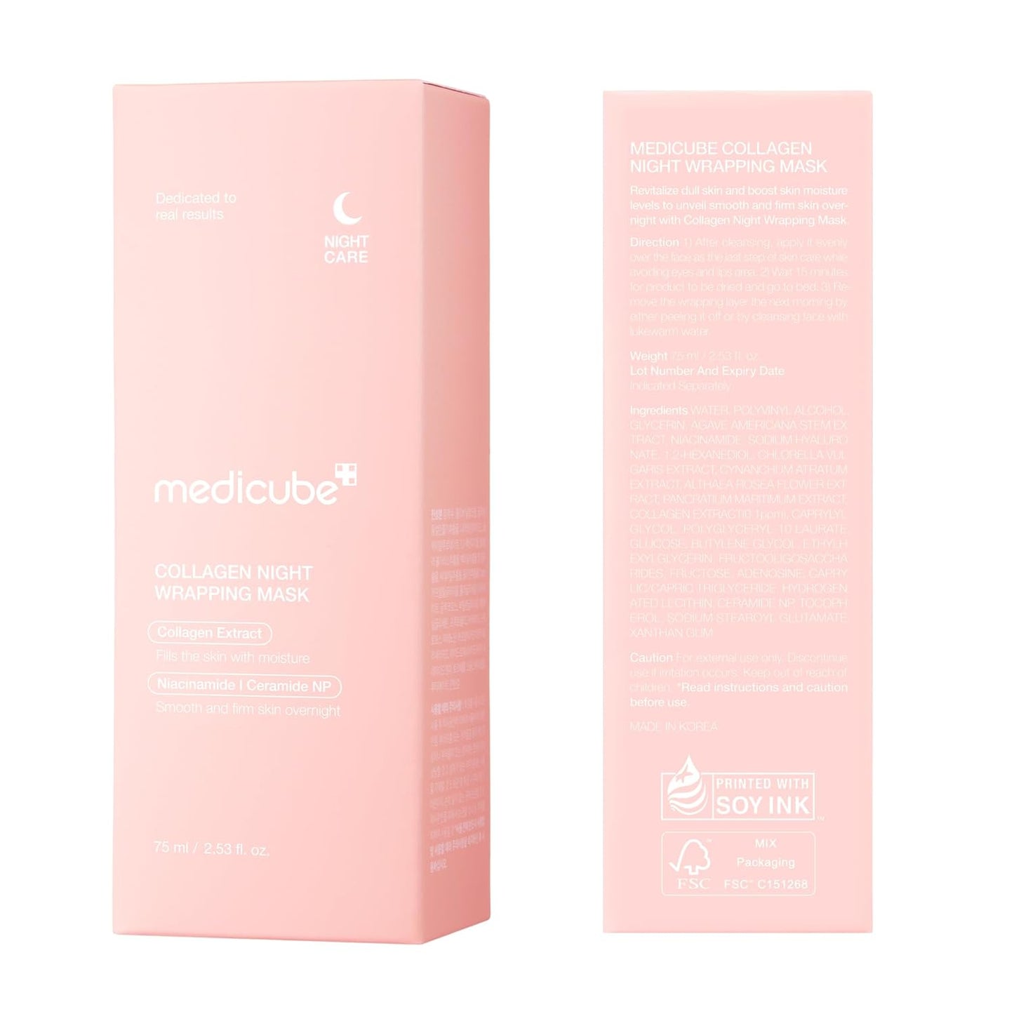 Medicube Collagen Night Wrapping Mask — Overnight Peel-Off Sleeping Mask for Elasticity, Hydration & Glow | 75ml