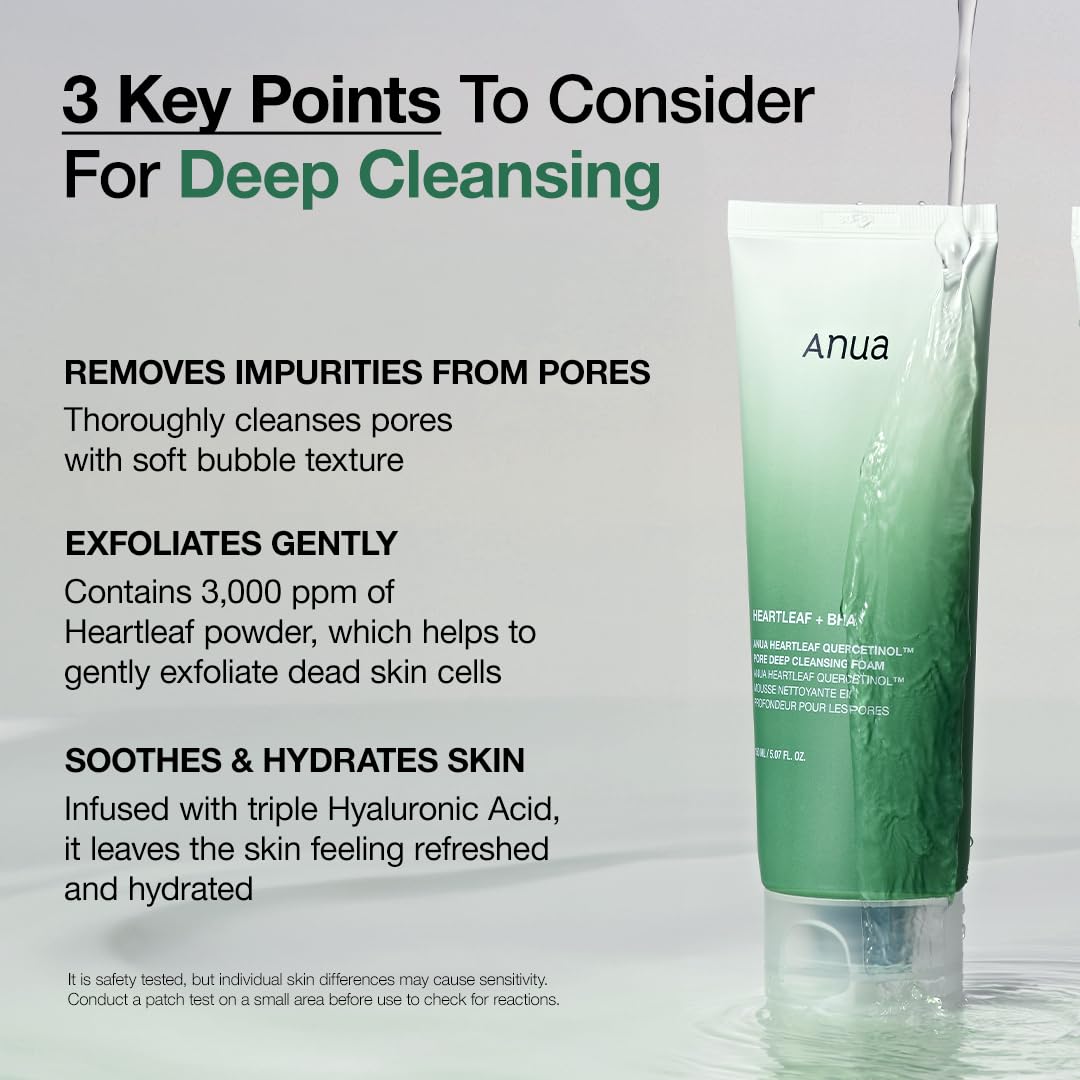 Heartleaf Cleansing Foam Korean Face Wash product image showing a gentle skincare cleanser designed for daily facial cleanser
