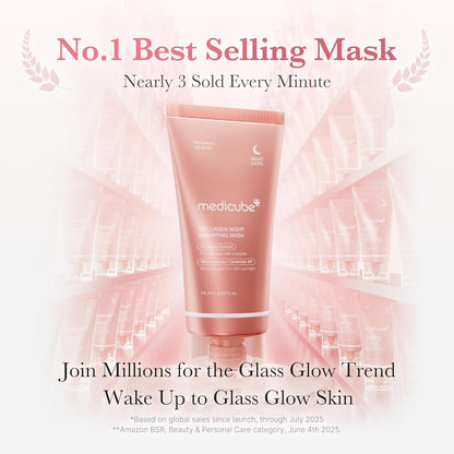 Medicube Collagen Night Wrapping Mask — Overnight Peel-Off Sleeping Mask for Elasticity, Hydration & Glow | 75ml