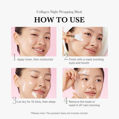 Medicube Collagen Night Wrapping Mask — Overnight Peel-Off Sleeping Mask for Elasticity, Hydration & Glow | 75ml