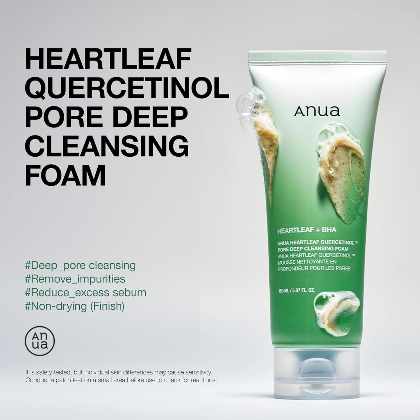 Heartleaf Cleansing Foam Korean Face Wash product image showing a gentle skincare cleanser designed for daily facial cleanser