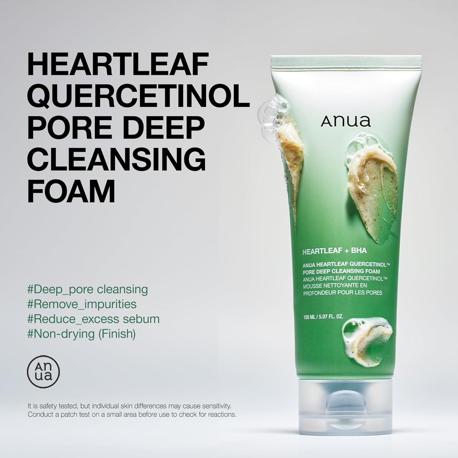 Heartleaf Cleansing Foam Korean Face Wash product image showing a gentle skincare cleanser designed for daily facial cleanser