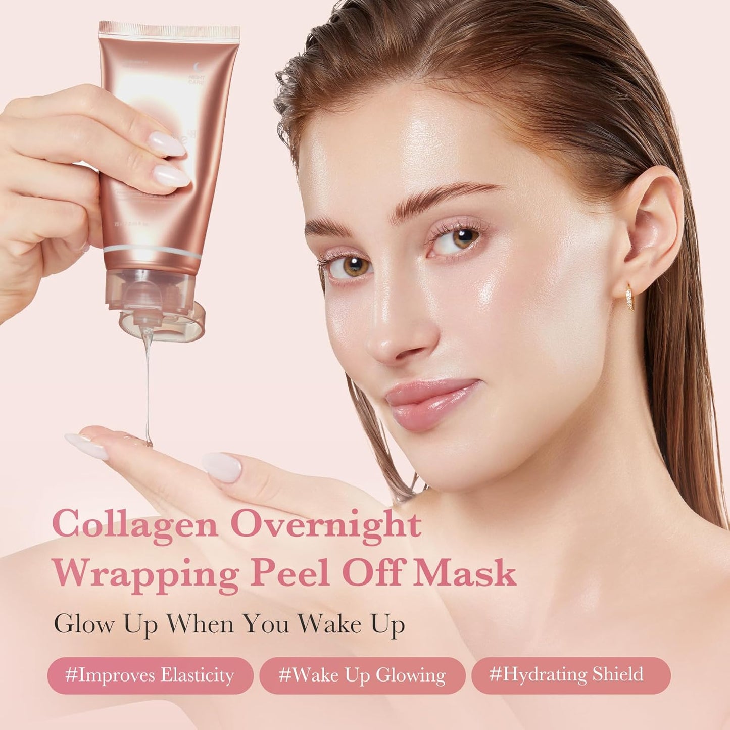 Medicube Collagen Night Wrapping Mask — Overnight Peel-Off Sleeping Mask for Elasticity, Hydration & Glow | 75ml