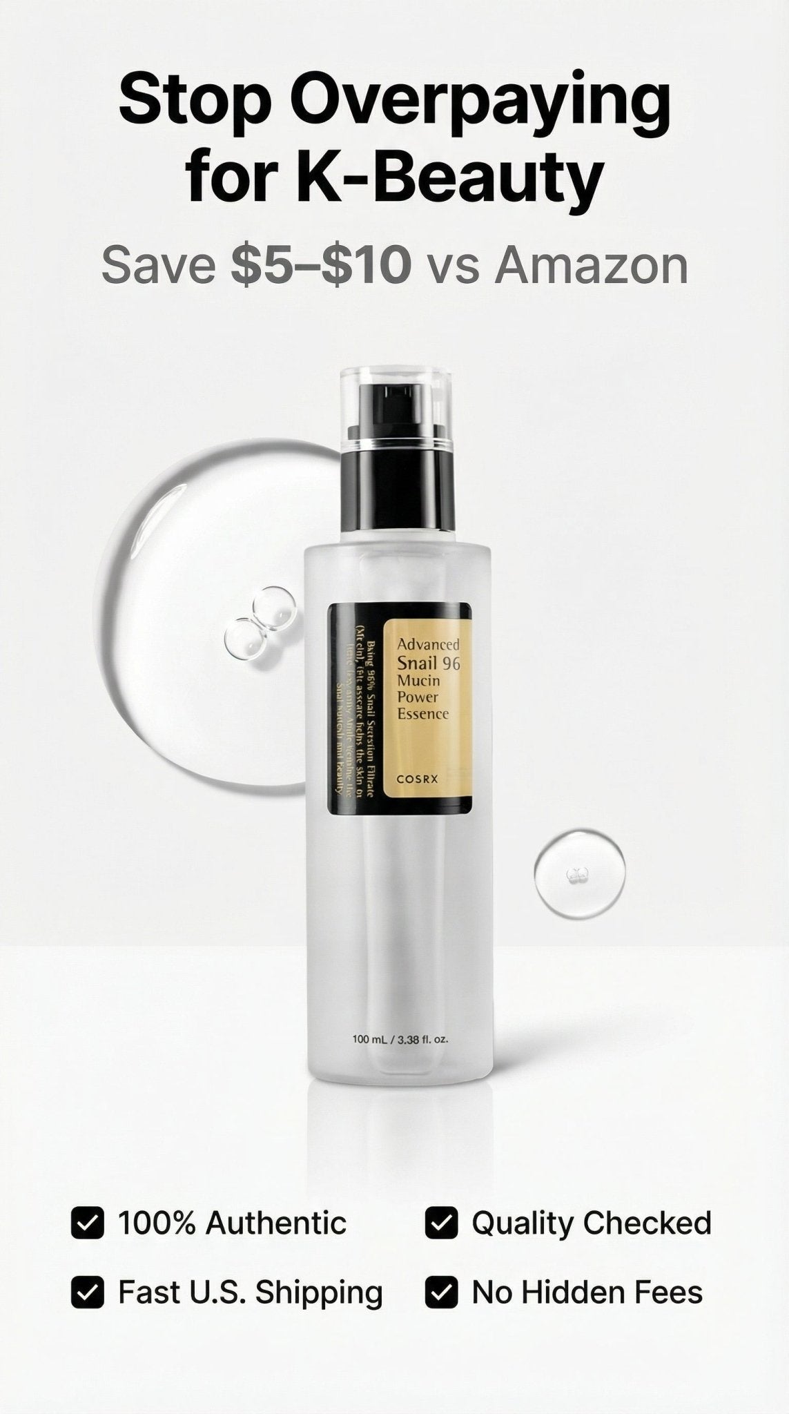 COSRX Snail Mucin 96 Percent Repairing Serum