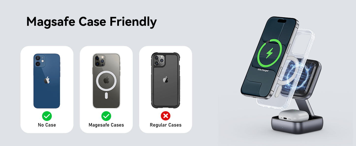 T11 MagNexa 3-in-1 Wireless Charging Station for iPhone, Apple Watch & AirPods