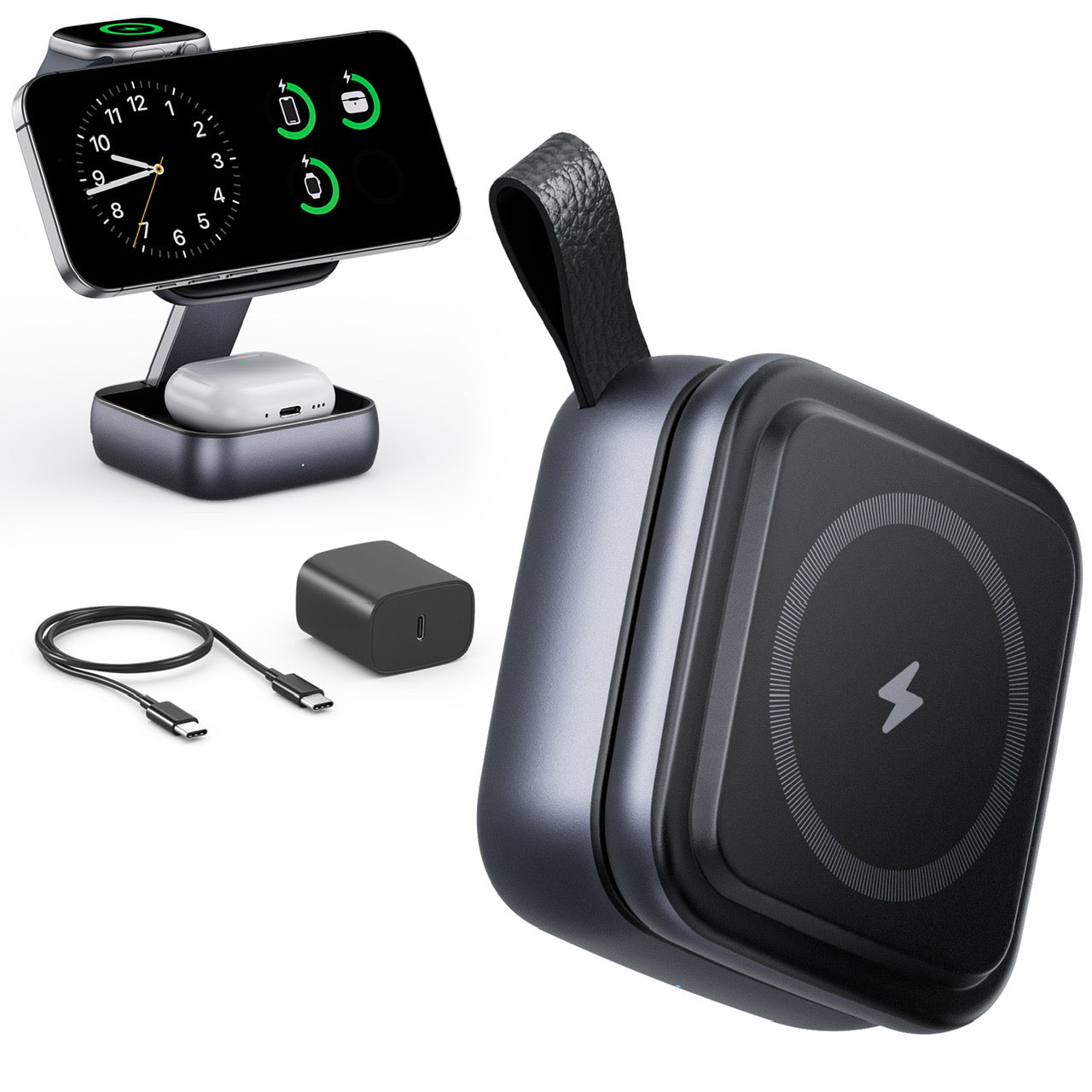 T11 MagNexa 3-in-1 Wireless Charging Station for iPhone, Apple Watch & AirPods