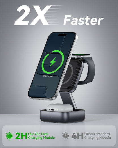 T11 MagNexa 3-in-1 Wireless Charging Station for iPhone, Apple Watch & AirPods