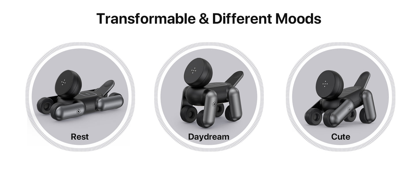 D6 MagNexa  Charger, 3 in 1 Wireless Charging Station for Apple Devices,Foldable Cute