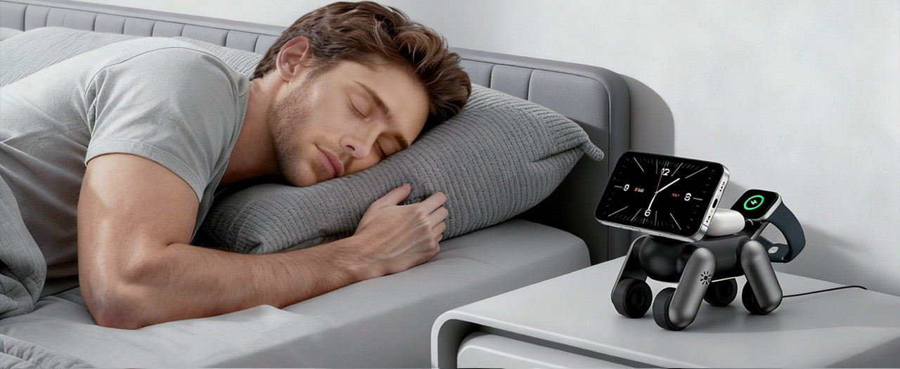 D6 MagNexa  Charger, 3 in 1 Wireless Charging Station for Apple Devices,Foldable Cute