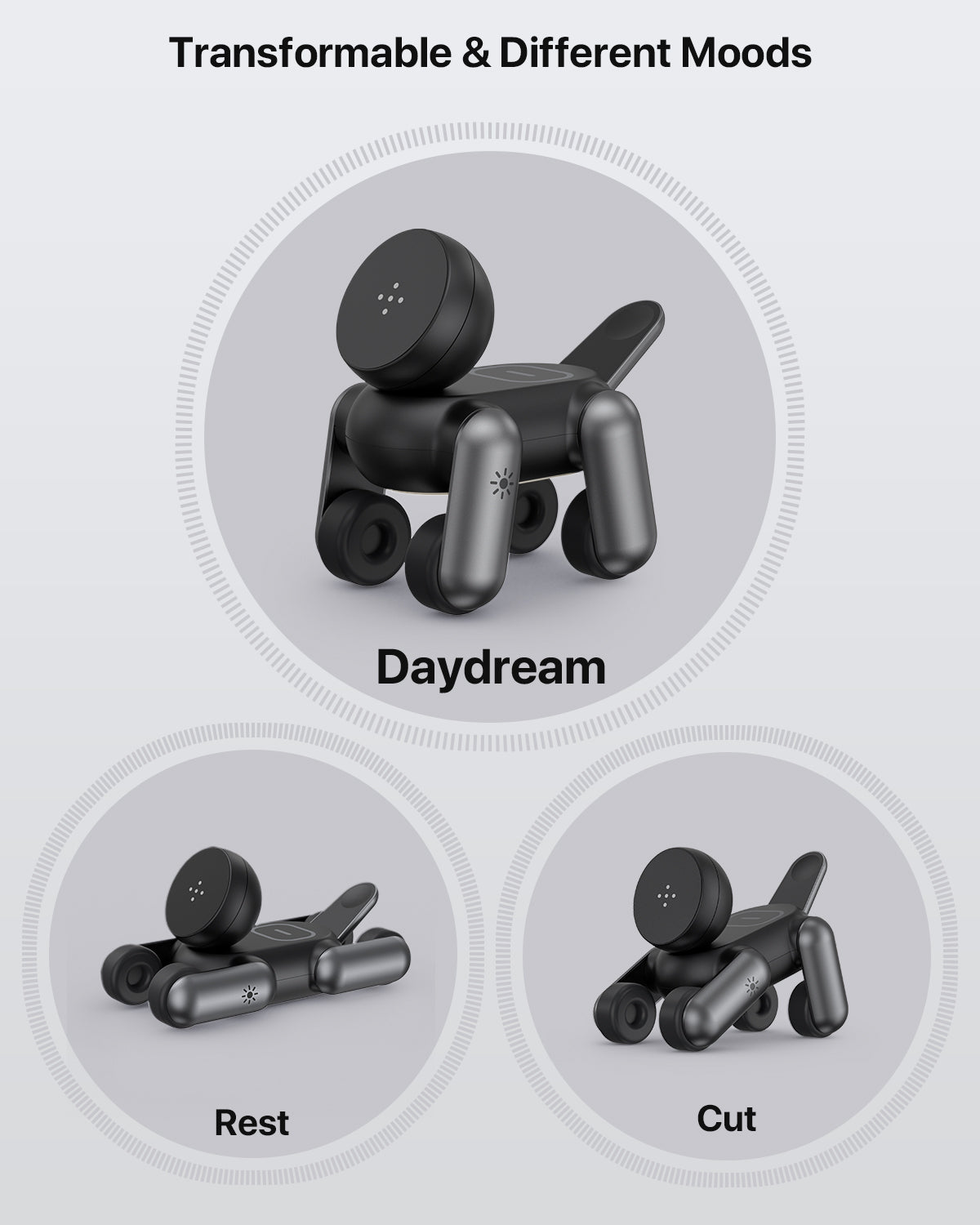 D6 MagNexa  Charger, 3 in 1 Wireless Charging Station for Apple Devices,Foldable Cute