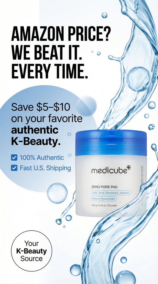 Medicube Zero Pore Pad 2.0 dual-textured toner pads with AHA/BHA, 70 pads, blue-lid jar