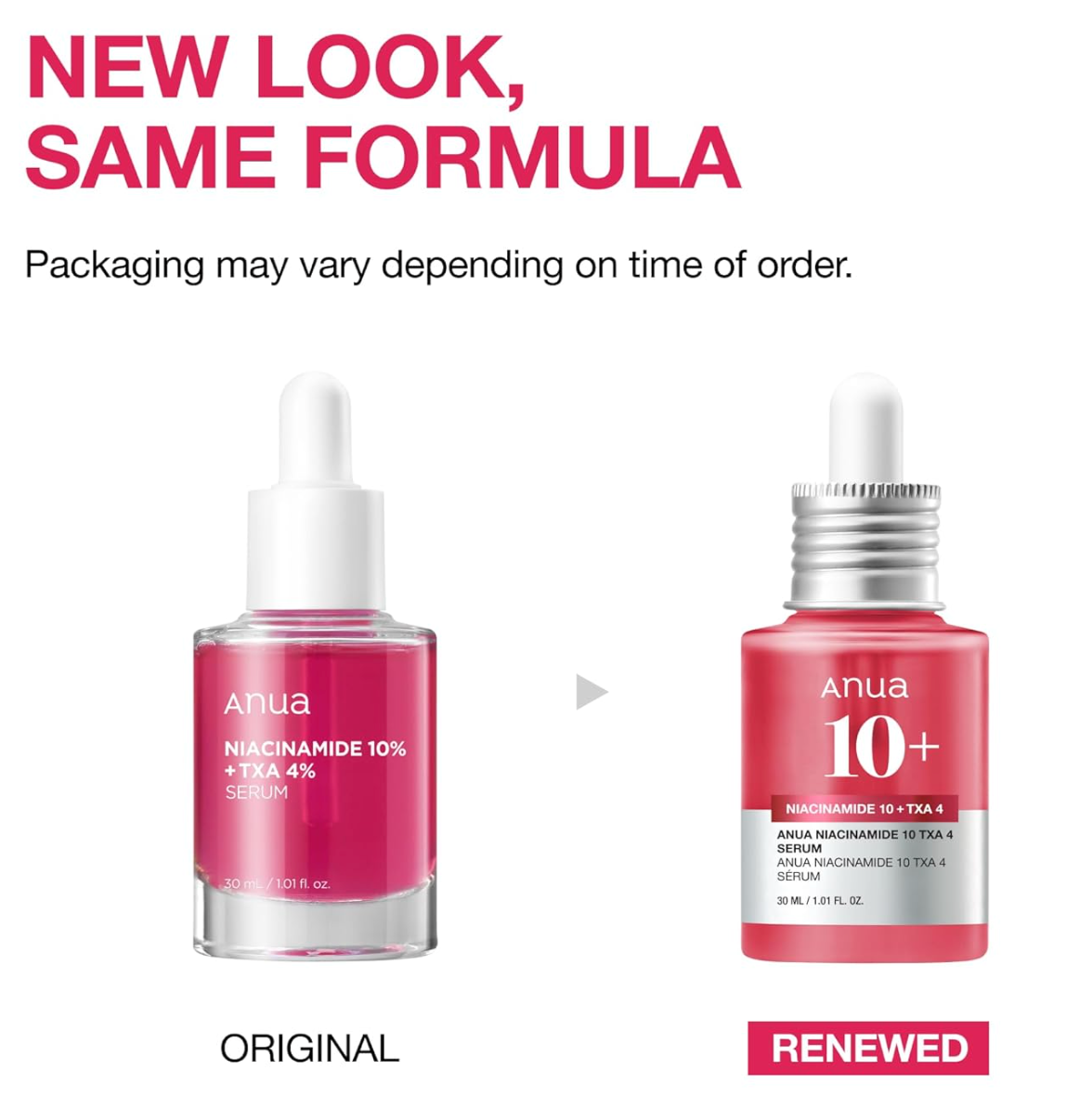 Anua Niacinamide 10 + TXA 4 Serum, Dark Spot Care, Hyaluronic Acid, Tranexamic Acid, Lightweight & Hydrating All-in-One Daily Facial Serum for Glass Skin, Korean Skincare, 1.01 fl.oz