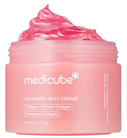 medicube Jelly Cream with Collagen, Niacinamide | Freeze-Dried Hydrolyzed Collagen for Skin Barrier Hydration & 24H Glow | Plumper, Firmer looking skin | 3.71 fl.oz