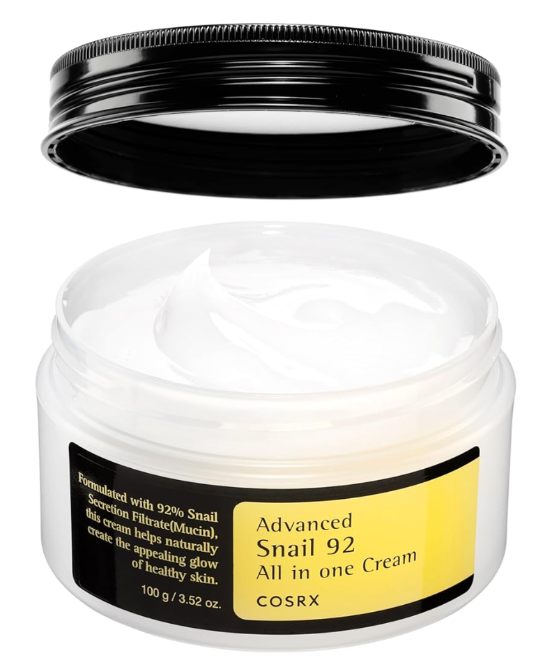COSRX Snail Mucin 92% Face Moisturizer, 3.52 Oz, Lightweight Moisturing Cream for Soft, Glowy Skin, Korean Skin Care, Korean Moisturizer Face Cream